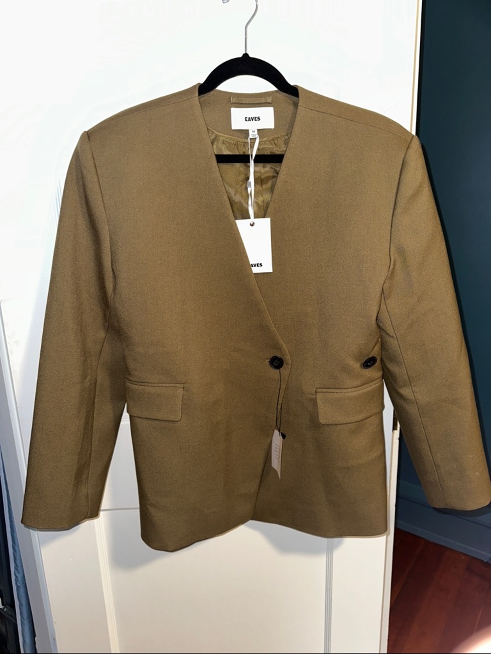 EAVES Olive Green Tailored Blazer